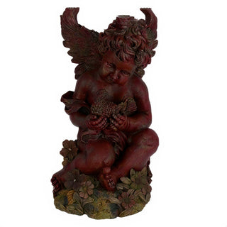 Cherub with Dove Table - 19-inch — Rust finish