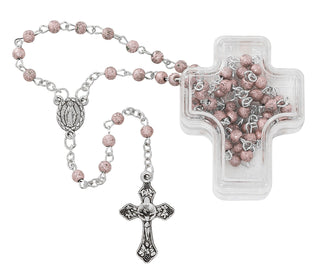 Frosted Pink A/B Rosary Bracelet