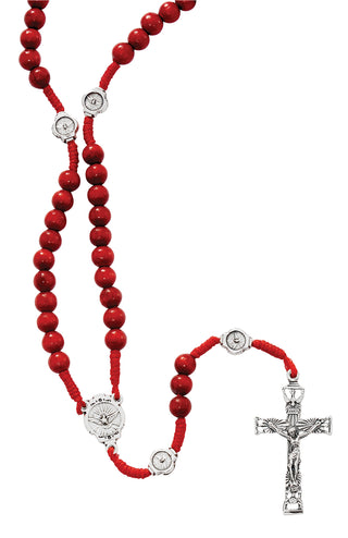 Red Corded Holy Spirit Rosary