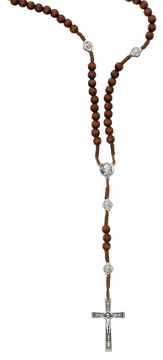 Brown Corded St. Pio Rosary