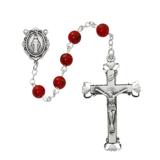 Red Marbeline Rosary Bracelete