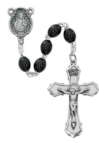St. Benedict Olive Wood Rosary - Black