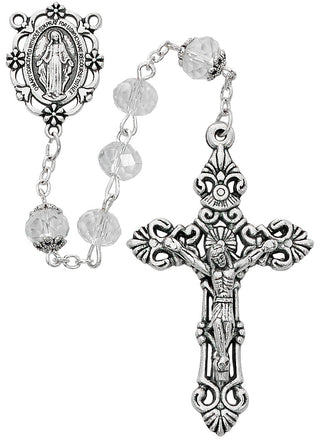 8MM Sun-Cut Crystal Rosary