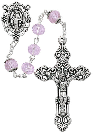8MM Sun-Cut Blue Rosary