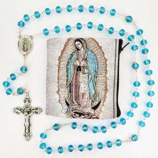 Aqua Lady of Guadalupe Rosary