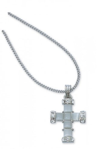 White Pearl Cross/Boxed