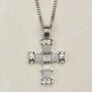 White Pearl Cross/Carded