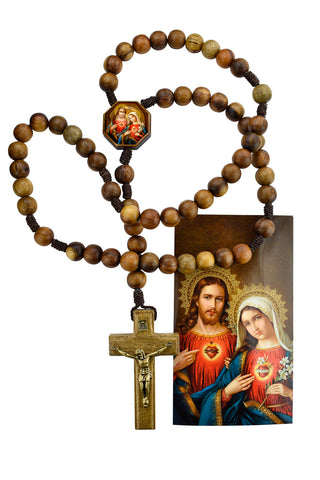 10MM Wood Imm Heart S.H Rosary