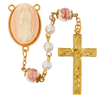 Gold-plated Cameo Guadalupe Rosary