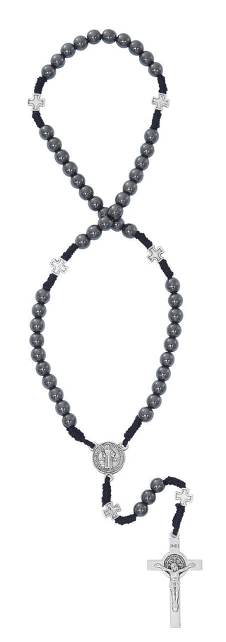 6MM Hematite Corded Sacred Hea