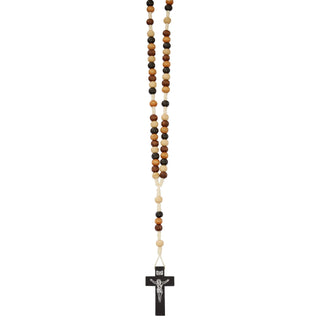 4X6 MM Black Wood Rosary Boxed