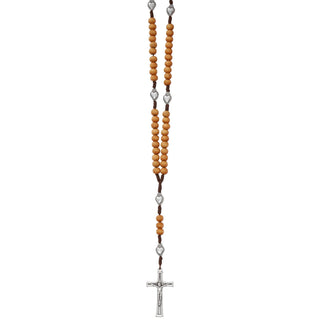 Red Wood Sacred Heart Rosary,