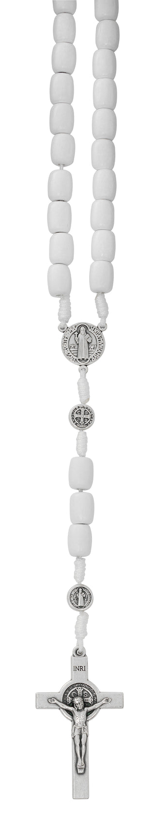 Large White Benedict Rosary