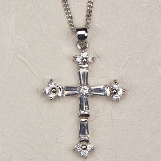 Cubic Zirconia Cross Boxed