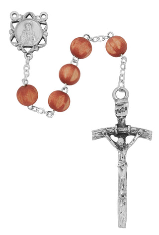 Black Wood Carved Rosary