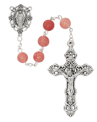 8MM Sapphire Glass Rosary Boxe