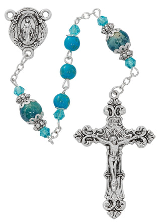 6mm Turquoise Marble Rosary
