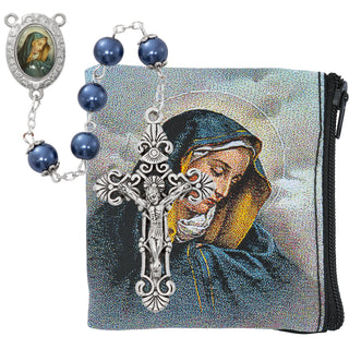 Our Lady of Sorrows Rosary & Pouch