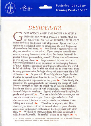 Desiderata 8X10 Print