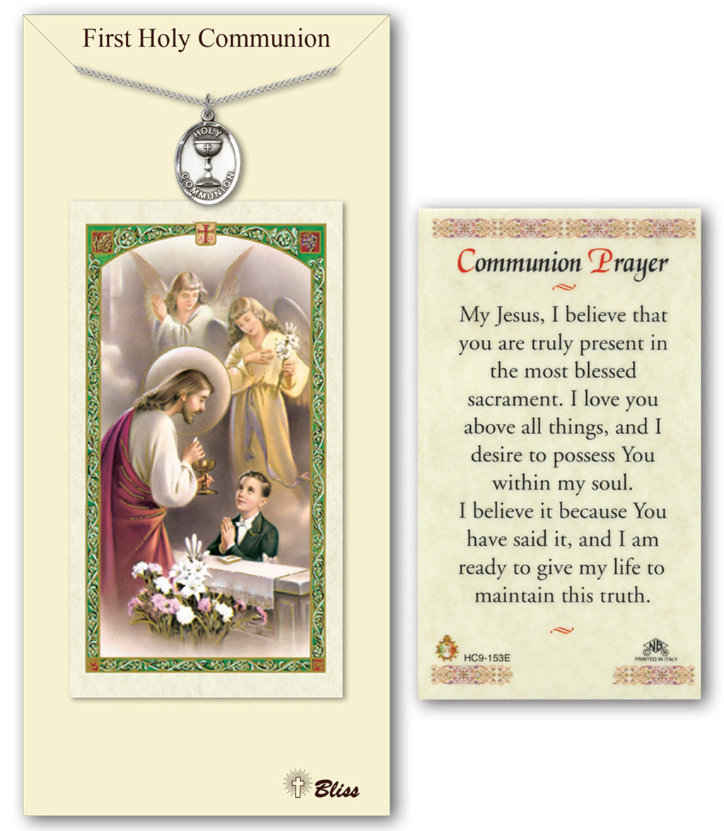 Pewter Holy Communion Medal with 18