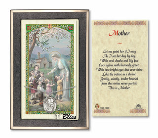 Sterling Silver Saint Mary Magdalene Medal | 18-inch Chain | Mary with Children -Mother Prayer Card Engraved Catholic Saint Jewelry