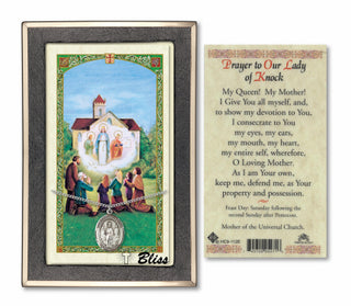 Silver Filled Our Lady of Knock Medal on an 18 inch Lite Curb Chain with a Prayer to Our Lady of Knock Prayer Card. | Engravable