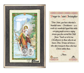 Sterling Silver Saint Christopher/Baseball Medal on an 18 inch Lite Curb Chain with a Prayer to St Cristopher Prayer Card.