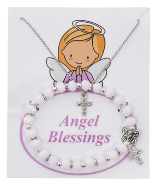6.5-inch Pink Butterfly Bracelet