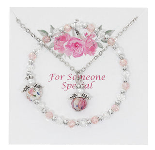 Pearl Angel Brac & Pendant Set