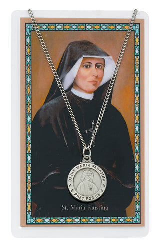 St Maria Faustina Prayer Card