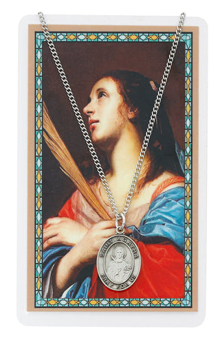 St Agatha Medal & Prayer Card