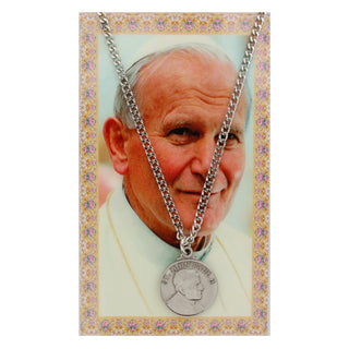 St John Paul Prayer Card 24-inch Chain