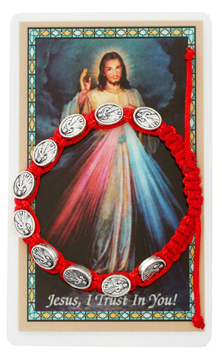 Red Divine Mercy Stretch Brac