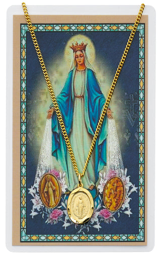 G/Pewter Mirac. Prayer Card