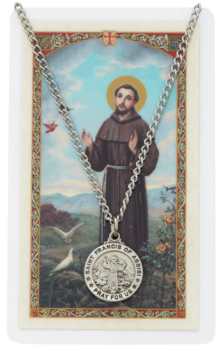 St Francis Spanish Holy Prayer Card