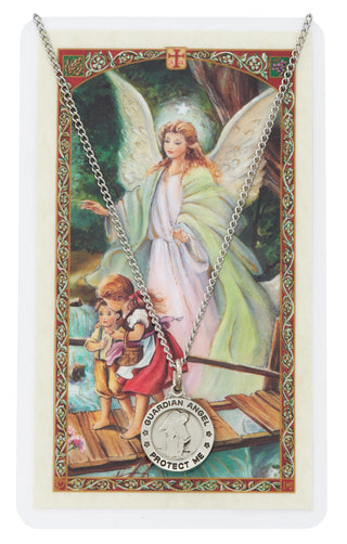 Guardian Angel Spanish Holy Prayer Card
