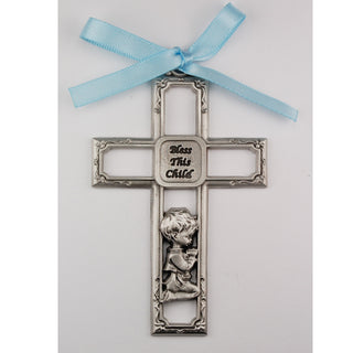 Pewter Boy Crib Cross