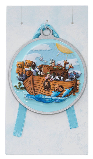 3D White Noah'S Ark Crib Medal