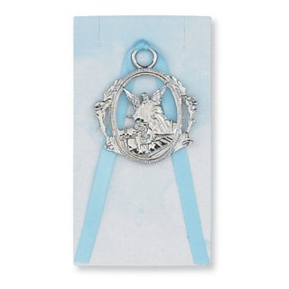 Guardian Angel Crib Medal Blue