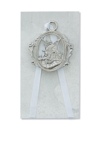 Guardian Angel Medal With Pink