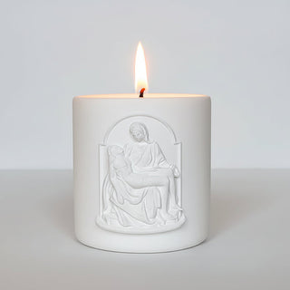 Pieta Prayer Candle - Catholic Devotional Candle of Virgin Mary and Jesus
