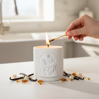 Pieta Prayer Candle - Catholic Devotional Candle of Virgin Mary and Jesus