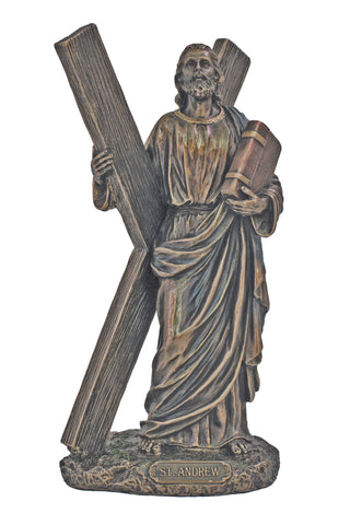 St. Andrew in cold-cast bronze, 8"