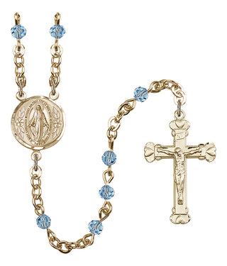 Gold-Plated 4mm Miraculous Rosary