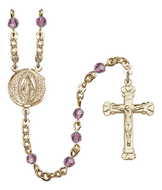 Gold-Plated 4mm Miraculous Rosary