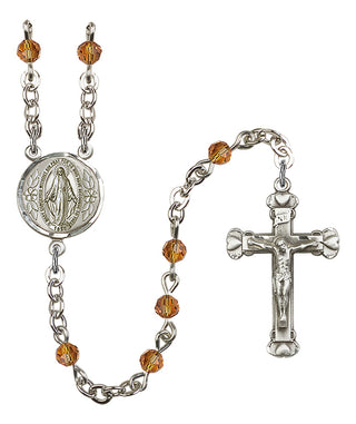 Silver-Plated 4mm Miraculous Rosary