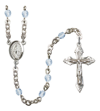 Silver-Plated 4mm Miraculous Rosary