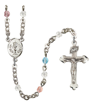 Gold Plated 4mm Fire Polished Scapular Rosary in Multi-Color