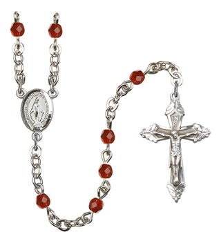 Silver-Plated 4mm Miraculous Rosary
