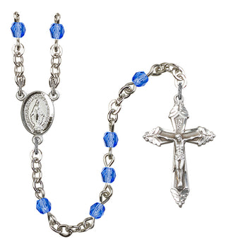 Silver-Plated 4mm Miraculous Rosary
